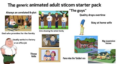 Every Generic Adult Animated Sitcom Starter Pack Rstarterpacks Starter Packs Know Your Meme