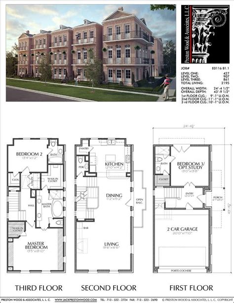 3 Story Townhouse Floor Plans Aspects Of Home Business