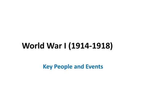 Ppt World War I 1914 1918 Powerpoint Presentation Free Download