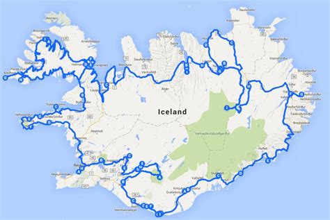 Iceland Map Camping