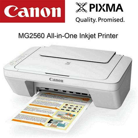 Canon Pixma Mg2560 3 In1 Color Inkjet Mfp Printer Copy Scan With Ink