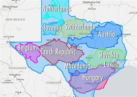 Texas Over Europe Map Topographic Map Of Usa With States