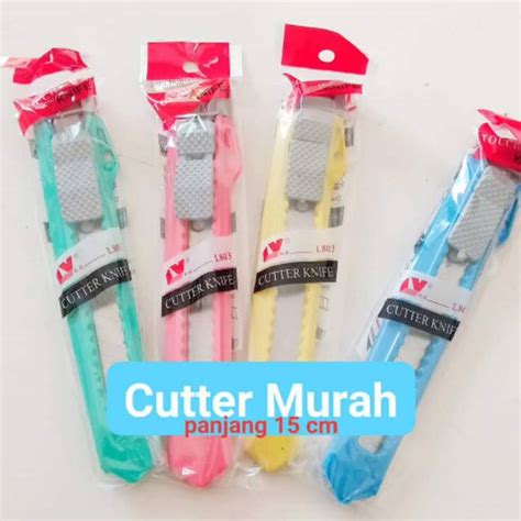 Cutter Tajam Ukuran Besar, kater warna warni ukuran 15 cm