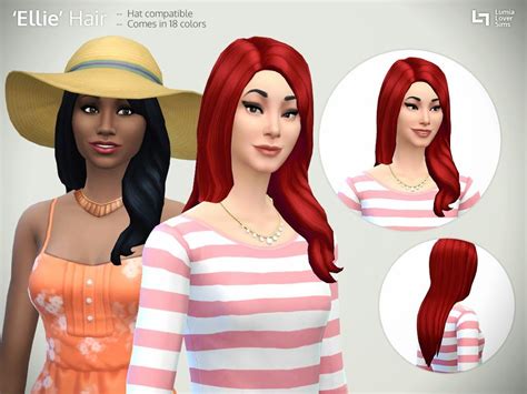My Sims 4 Blog Lumialover Sims Ellie Hair For Females Sims 4 Sims 4