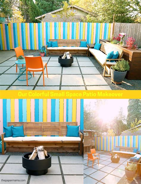 Our Colorful Small Space Patio Makeover With Before And After Photos