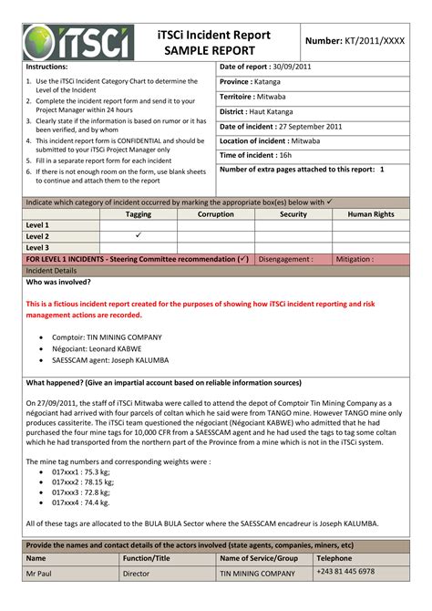 Sample Incident Report Letter For Your Needs Letter Template Collection