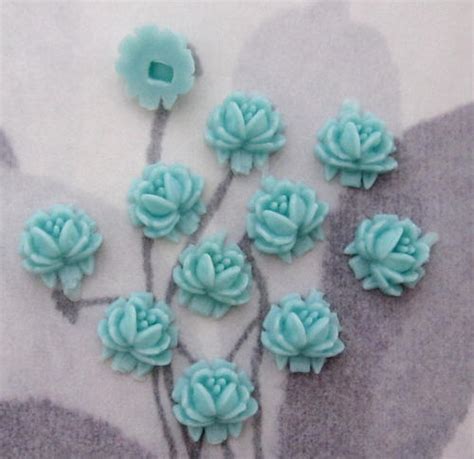 Plastic Blue Flower Flat Back Cabochons At Pitula The Jeweler