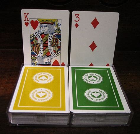 American Contract Bridge League Green And Yellow Playing Cards 2 Decks