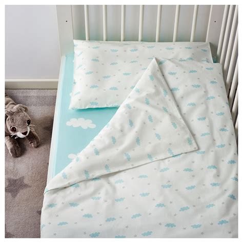 Check out our turquoise crib bedding selection for the very best in unique or custom, handmade pieces from our bedding shops. HIMMELSK 4-piece bedlinen set for crib - turquoise 43 1 ...