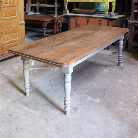 8ft 1" x 40" Antique Pine Farmhouse Table - Tables
