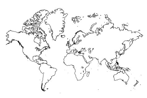 Outline Simple Map Of The World 3087851 Vector Art At Vecteezy