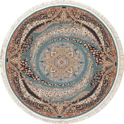 Check spelling or type a new query. Teal Blue Floral Hereke Turkish Oriental 7x7 Round Area Rug