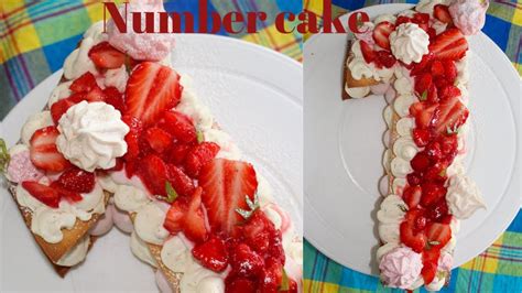 Number cake à la fraise spécial 1 an YouTube