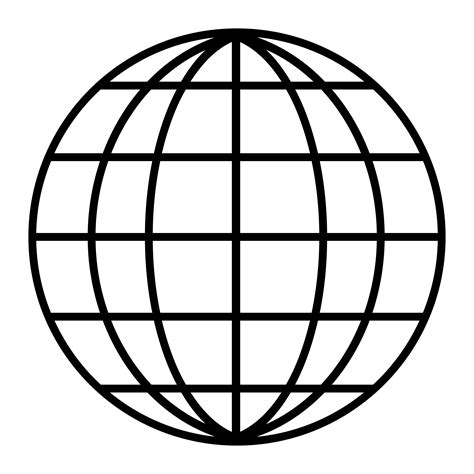 Earth Globe Clip Art Outline