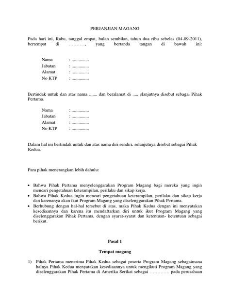 Contoh surat perjanjian siswa dan pernyataan siswa bermasalah dengan membuat surat perjanjian ini di harapkan bisa memberika. perjanjian magang