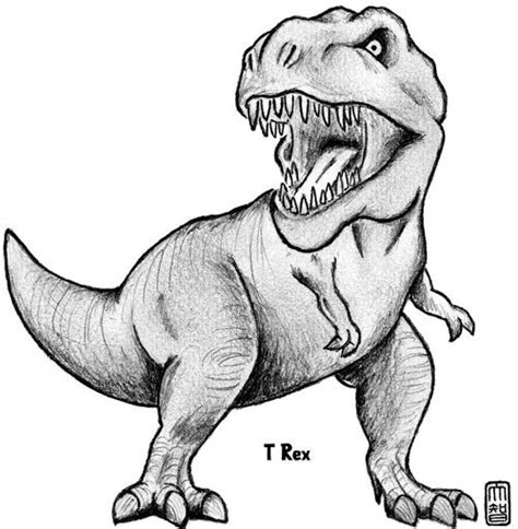 Tyrannosaurusrex Dinosaur Drawing Dinosaur Sketch Dinosaur Art