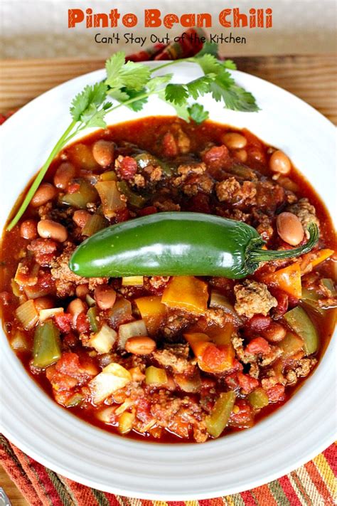 Kosher salt and freshly ground black pepper. Pinto Bean Chili - Can't Stay Out of the Kitchen