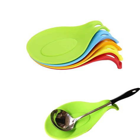 Silicone Spoon Rest Heat Resistant Kitchen Utensil Spatula Holder