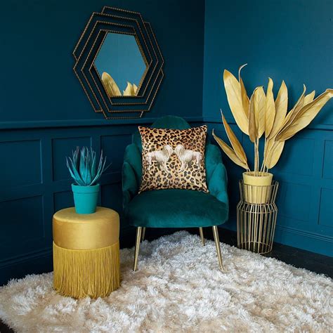 Soleil Gold Plant Stand Teal Living Room Decor Teal Living Rooms
