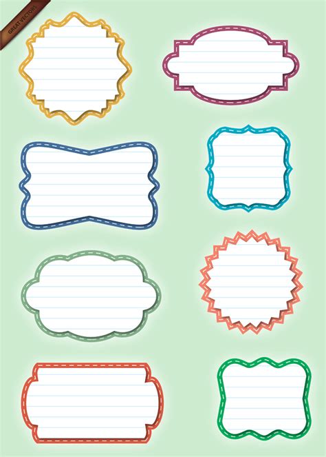 7 Label Shapes Vector Images Shape Clip Art Borders And Frames Free