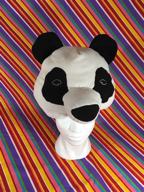 Novelty Panda Hat Black And White Fleece Etsy Denmark