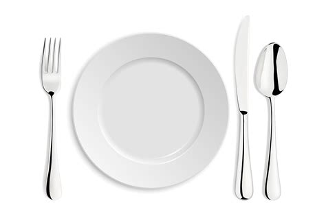 Plate With Spoon Knife And Fork Graphic Objects ~ Creative Market