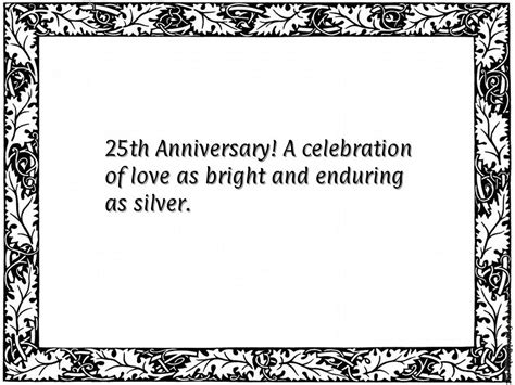 25th Wedding Anniversary Cards