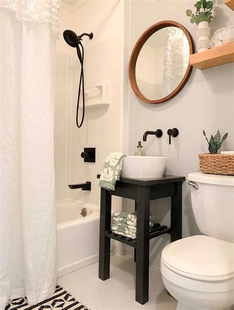 Removing the old tile, flooring and fixtures can begin after the budget is set and design inspiration for bathroom remodeling is behind you. Small Bathroom Makeover Ideas | Powder room paint, Small ...