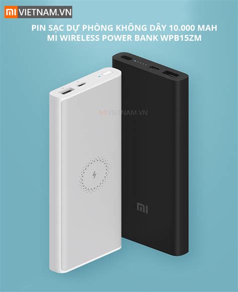 Pin Sạc Dự Phòng Không Dây 10000 Mah Mi Wireless Power Bank Wpb15zm