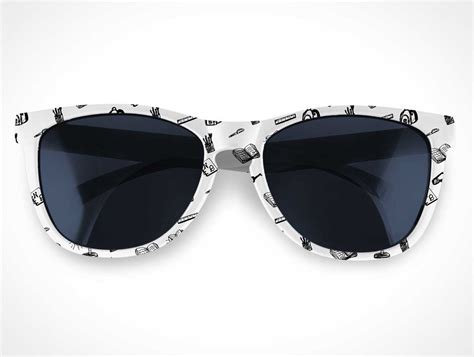 White Framed Sunglasses And Uv Tinted Lenses Psd Mockup • Psd Mockups
