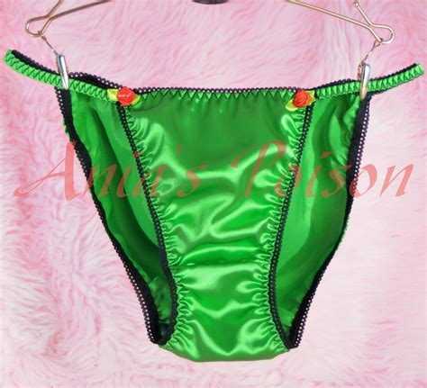 Vintage Style Many Colors Wetlook Ladies Sissy Satin Panties String Bikini Size S Xxl Store