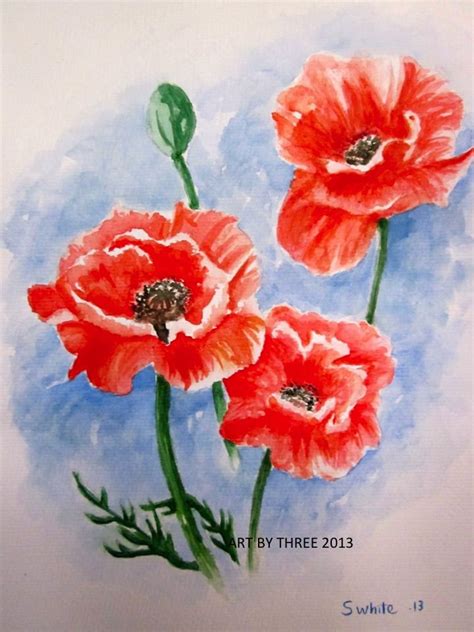 Flowers are simple to truly feel intimate with. Poppies in watercolour. | Güller
