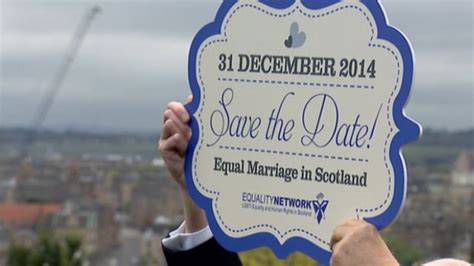 First Same Sex Weddings In Scotland On Hogmanay Bbc News