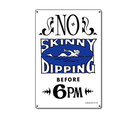 No Skinny Dipping Before 6pm Poolmaster