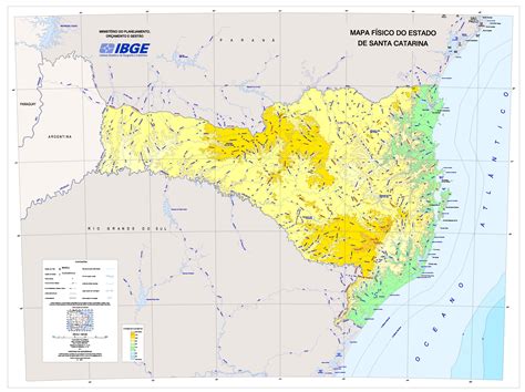 Santa catarina é uma das 27 unidades federativas do brasil, localizada no centro da região sul do país. Mapa físico del Estado de Santa Catarina - Tamaño completo ...