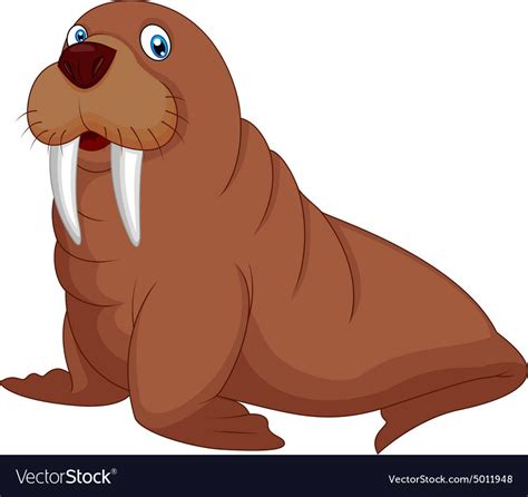 Illustration Of Cartoon Walrus Download A Free Preview Or High Quality
