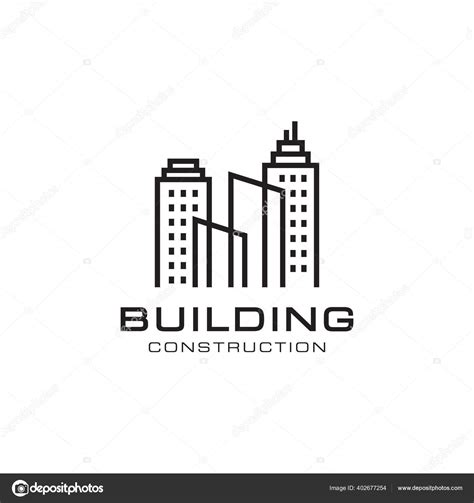 Building Construction Logo Vector Design Template Stock Vector By