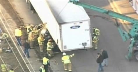 Crews Free Driver Of Suv Pinned Under Semi Truck