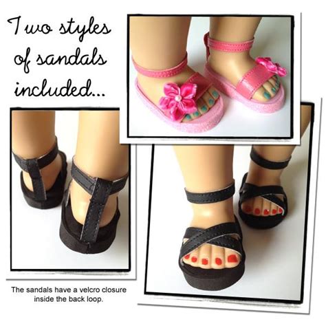 Strappy Sandals 18 Inch Doll Shoes Pattern Pdf Download Pixie Faire