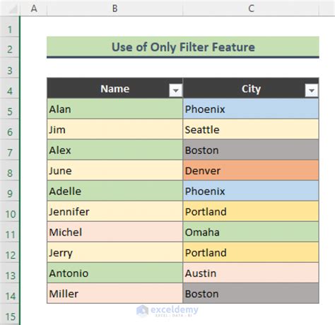 How To Filter Multiple Columns By Color In Excel 2 Methods Exceldemy