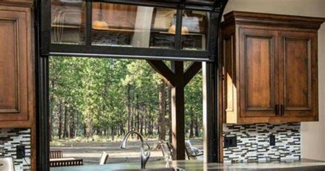 Garage Door Style Window In The Kitchen Neat Idea If You Have An