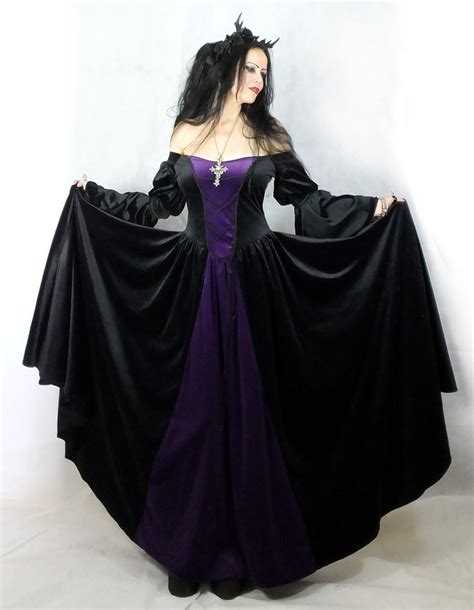 Melian Gown Steamed Velvet Medieval Goth Dress By Moonmaiden Gothic