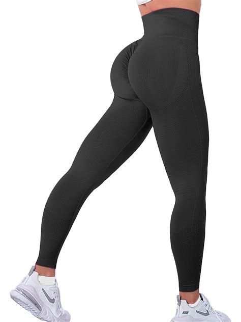 Qric Womens Seamless Leggings High Waist Gym Running Vital Yoga Pants