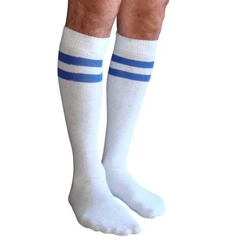 Mens Whiteroyal Blue Tube Socks