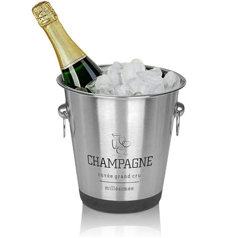 Large Champagne Bucket Stainless Steel Metal Wine Party Bar Cooler Ice
