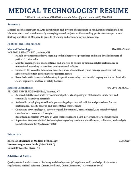 Ultrasound Tech Resume Example Skills And Free Download