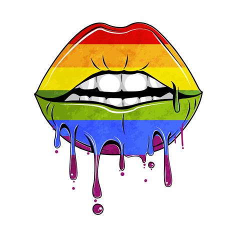 rainbow color lips pride lips lesbian gay lgbt pride lips t shirt teepublic