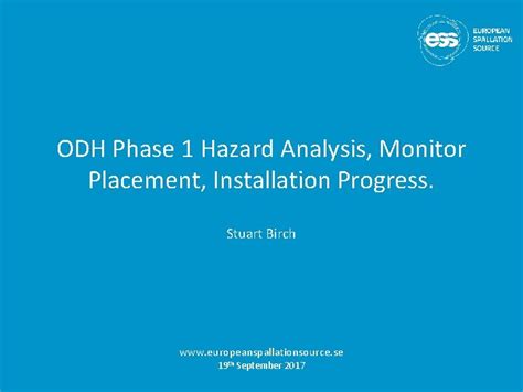 Odh Phase Hazard Analysis Monitor Placement Installation