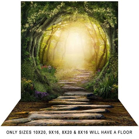 Enchanted Forest Pathway Photo Backdrop Fairytale Outdoor Etsy