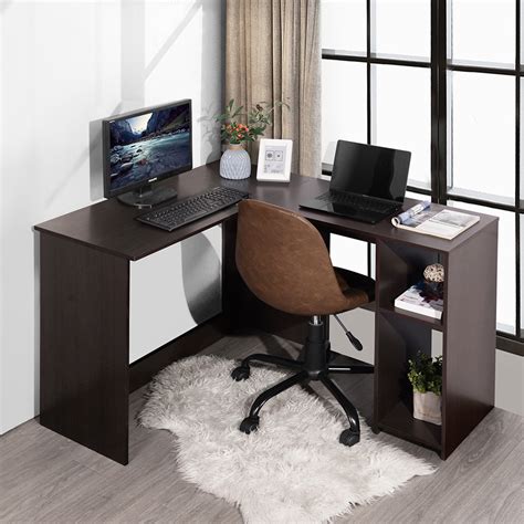 Redoing an entire room at once? Oxkers Modern Writing Desk, Corner Desk, L-shape Computer ...